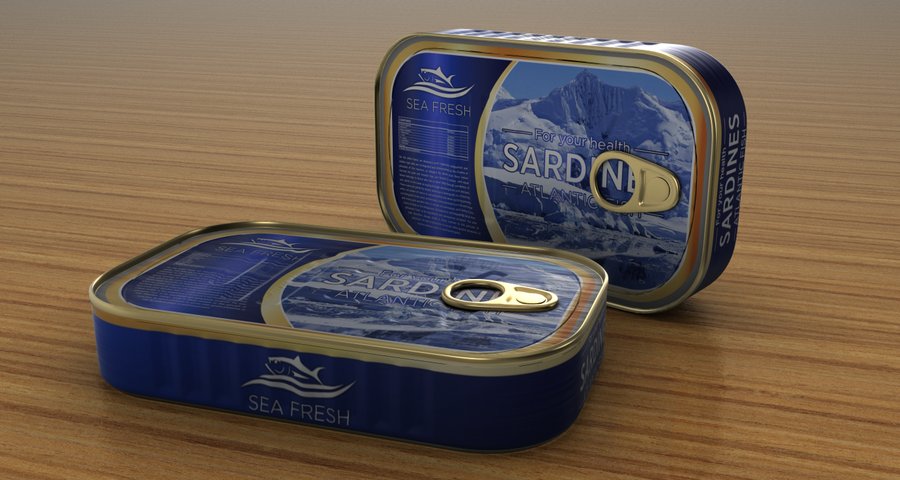 Sardines can — 3D Product View