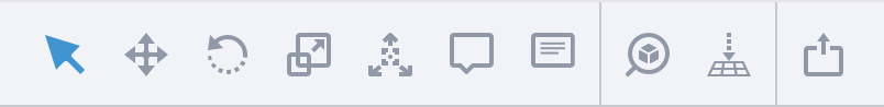 Koru toolbar, central part